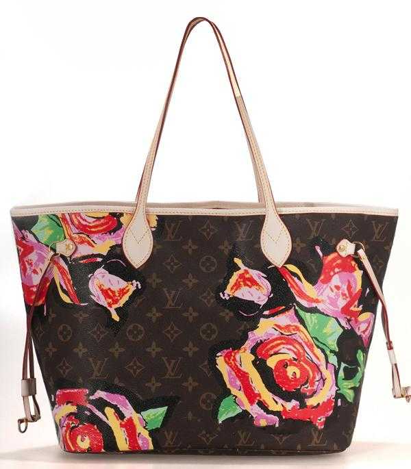 7A Replica Louis Vuitton Monogram Roses Neverfull MM M48613 - Click Image to Close